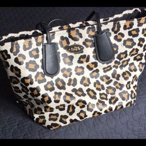 Coach Leopard Print City Tote